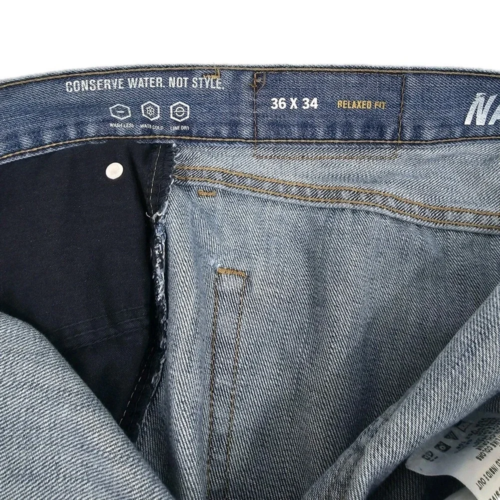 Nautica Jeans Co. Relaxed Fit Jeans Men's 36x334 Medium Wash 100% Cotton